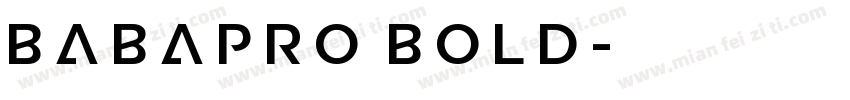 BabaPro Bold字体转换